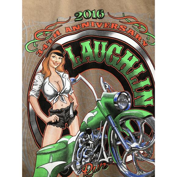 2016 Bike Week LAUGHLIN Dal-con Promotions 34th Anniversary Men's Vest Size 2XL - Picture 13 of 13